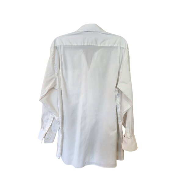 Tommy Hilfiger Mens White Long Sleeve Dress Shirt Regular Fit 16-16.5 - Picture 2 of 5